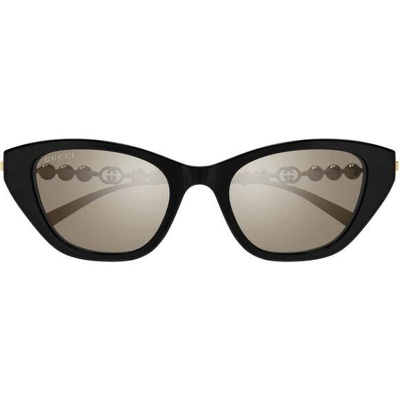 NWT Gucci GG1968S-004 Black Gold 50mm Sunglasses